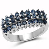 1.62 ct. Genuine Blue Sapphire .925 Sterling Silver Ring