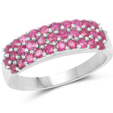 1.55 Carat Genuine Ruby .925 Sterling Silver Ring