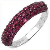 1.29 Carat Genuine Ruby .925 Sterling Silver Ring
