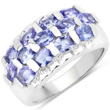 2.21 ct. Genuine Tanzanite .925 Sterling Silver Ring