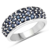 1.70 ct. Genuine Blue Sapphire .925 Sterling Silver Ring