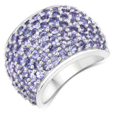 4.22 ct Genuine Tanzanite .925 Sterling Silver Ring