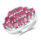 3.00 Carat Genuine Ruby .925 Sterling Silver Ring