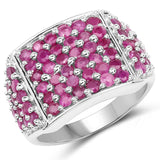 2.70 Carat Genuine Ruby .925 Sterling Silver Ring
