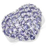 3.11 ct. Genuine Tanzanite .925 Sterling Silver Ring