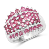 2.70 Carat Genuine Ruby .925 Sterling Silver Ring