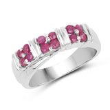 0.54 Carat Genuine Ruby .925 Sterling Silver Ring