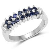 0.84 ct. Genuine Blue Sapphire .925 Sterling Silver Ring