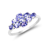 0.90 ct. Genuine Tanzanite .925 Sterling Silver Ring