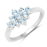 0.72 Carat Genuine Blue Topaz .925 Sterling Silver Ring