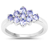 0.72 ct. Genuine Tanzanite .925 Sterling Silver Ring