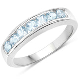 0.84 Carat Genuine Blue Topaz .925 Sterling Silver Ring