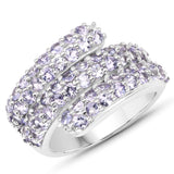 3.25 Carat Genuine Tanzanite .925 Sterling Silver Ring