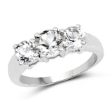 2.08 Carat Genuine Crystal Quartz .925 Sterling Silver Ring
