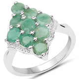 2.07 Carat Genuine Emerald .925 Sterling Silver Bracelet