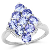 2.07 ct. Genuine Tanzanite .925 Sterling Silver Ring for women