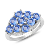3.42 ct. Genuine Kyanite .925 Sterling Silver Ring