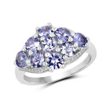 2.07 ct. Genuine Tanzanite .925 Sterling Silver Ring