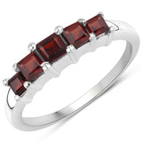 0.84 Carat Genuine Garnet .925 Sterling Silver Ring