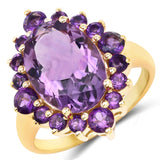 6.22 ct Genuine Amethyst .925 Sterling Silver Ring