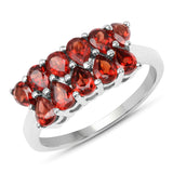 1.98 ct. Genuine Garnet .925 Sterling Silver Ring