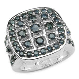2.60 ct. Genuine Blue Sapphire .925 Sterling Silver Ring