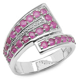 1.29 ct. Genuine Ruby .925 Sterling Silver Ring