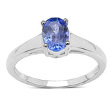 0.72 ct. Genuine Tanzanite .925 Sterling Silver Ring