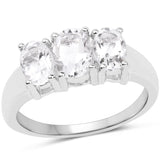 1.81 Carat Genuine Crystal Quartz .925 Sterling Silver Ring