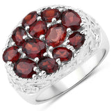 3.40 Carat Genuine Garnet .925 Sterling Silver Ring