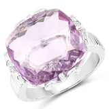 11.93 ct. Genuine Amethyst .925 Sterling Silver Ring