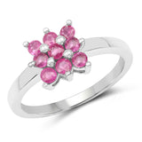 0.72 ct. Genuine Ruby .925 Sterling Silver Ring