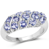 1.35 Carat Genuine Tanzanite .925 Sterling Silver Ring