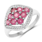 1.27 Carat Genuine Ruby .925 Sterling Silver Ring
