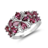 2.88 Carat Genuine Rhodolite .925 Sterling Silver Ring