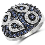 1.44 Carat Genuine Blue Sapphire .925 Sterling Silver Ring