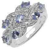 1.19 ct. Genuine Tanzanite .925 Sterling Silver Ring