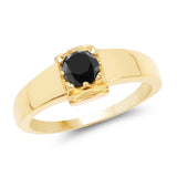 0.50 ct. Black Diamond .925 Sterling Silver Ring