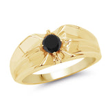 0.40 ct. Genuine Black Diamond .925 Sterling Silver Ring