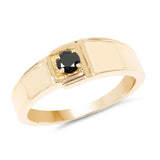 0.25 ct. Genuine Black Diamond .925 Sterling Silver Ring