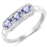 0.51 ct Genuine Tanzanite .925 Sterling Silver Ring for women