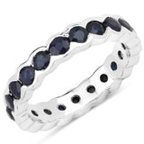 2.53 Carat Genuine Blue Sapphire .925 Sterling Silver Ring