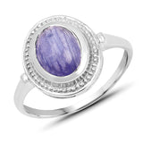 2.45 ct. Genuine Tanzanite .925 Sterling Silver Ring for women