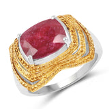 3.50 ct. Genuine Ruby .925 Sterling Silver Ring