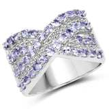 1.20 ct. Genuine Tanzanite .925 Sterling Silver Ring for women