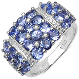 2.06 ct. Genuine Tanzanite .925 Sterling Silver Ring