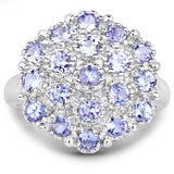 1.33 ct. Genuine Tanzanite .925 Sterling Silver Ring