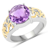 3.30 ct. Genuine Amethyst .925 Sterling Silver Ring