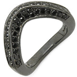 1.02 Carat Genuine Black Diamond .925 Sterling Silver Ring