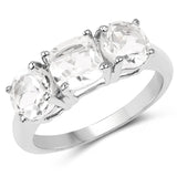 2.68 Carat Genuine Crystal Quartz .925 Sterling Silver Ring